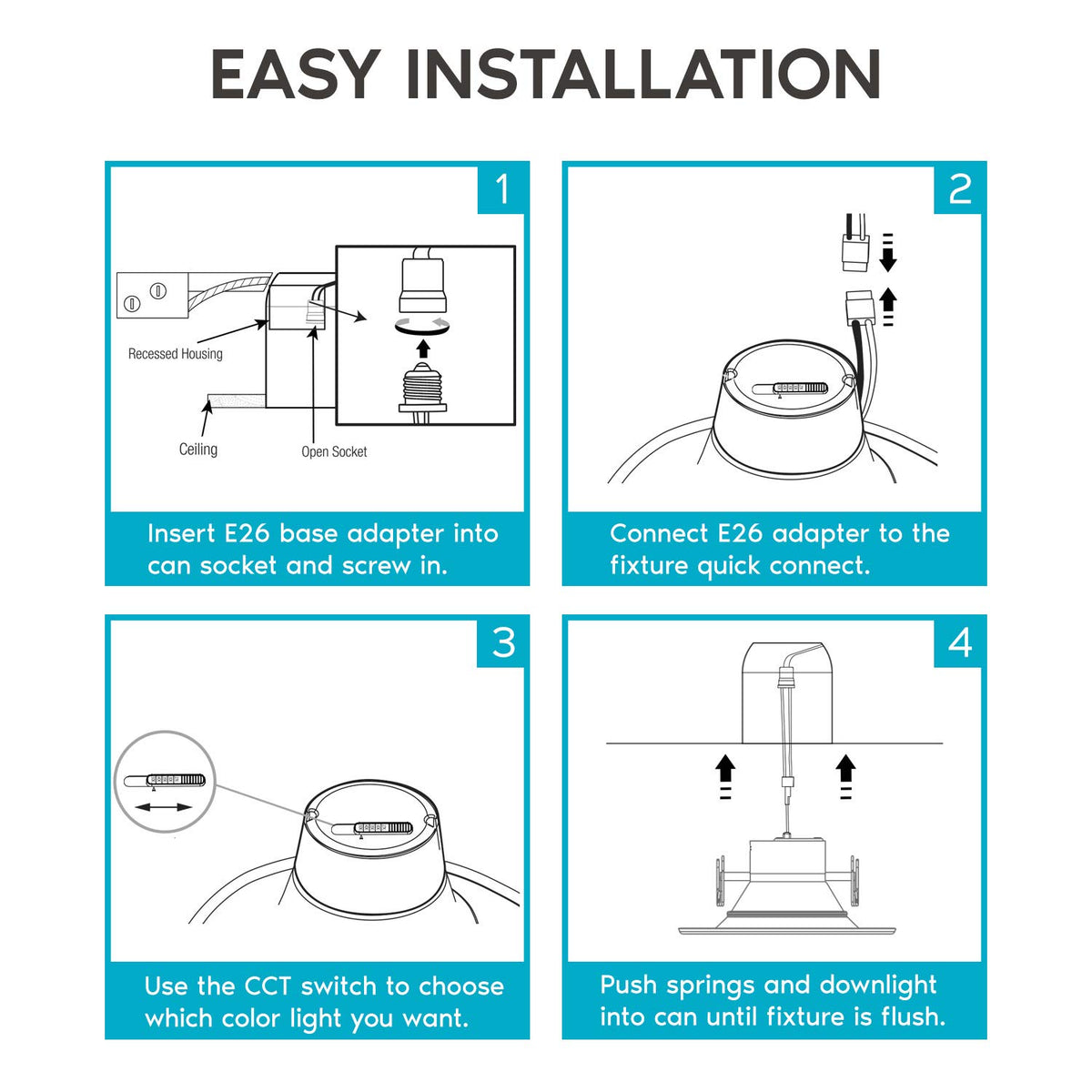 Wet-rated LUXRITE downlight for indoor and damp outdoor spaces