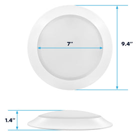 LUXRITE 8-inch disk light shows 5CCT switch for adaptable moods