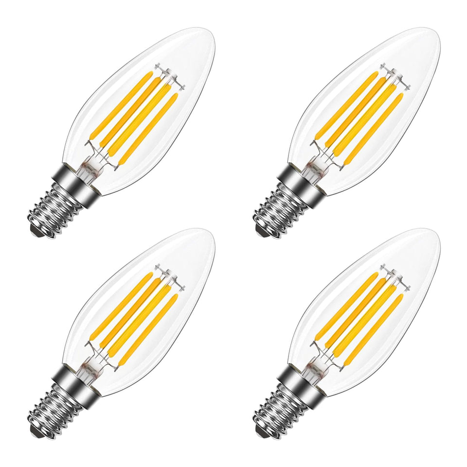 LUXRITE 8W LED candle bulb in chandelier delivering soft inviting illumination