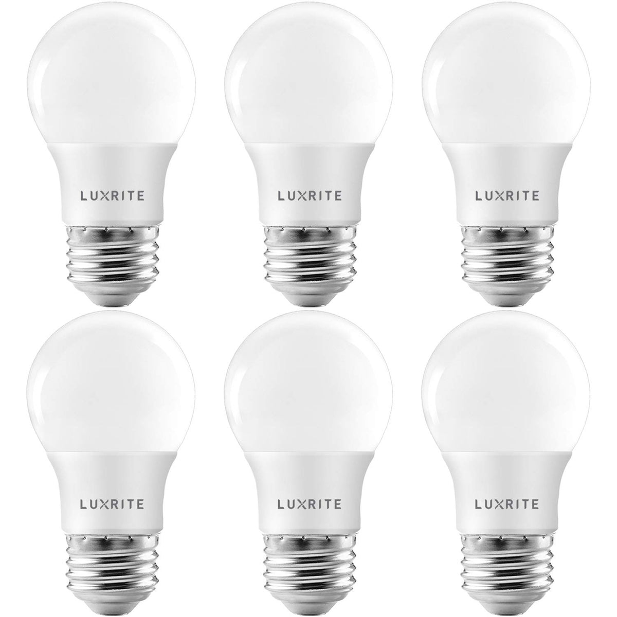 LUXRITE A15 LED bulb soft white 3000K for cozy indoor lighting.