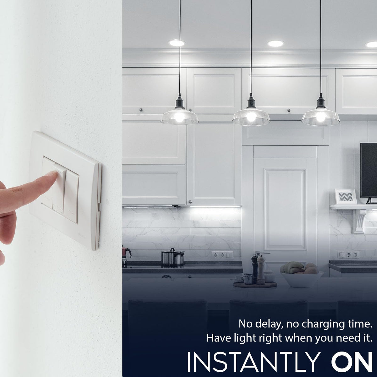 LUXRITE A19 LED bulb damp-rated for enclosed fixtures in a bathroom