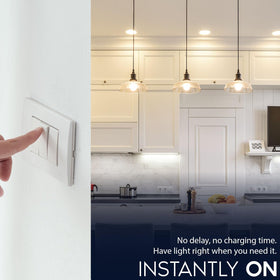 LUXRITE A19 LED bulb damp-rated suitable for bathrooms and kitchens
