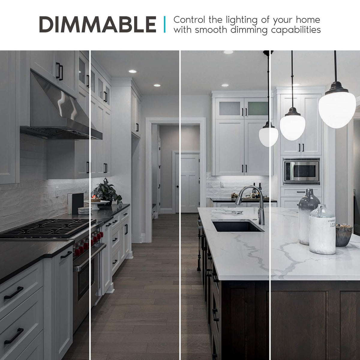 LUXRITE A19 with E26 base installs easily in most fixtures