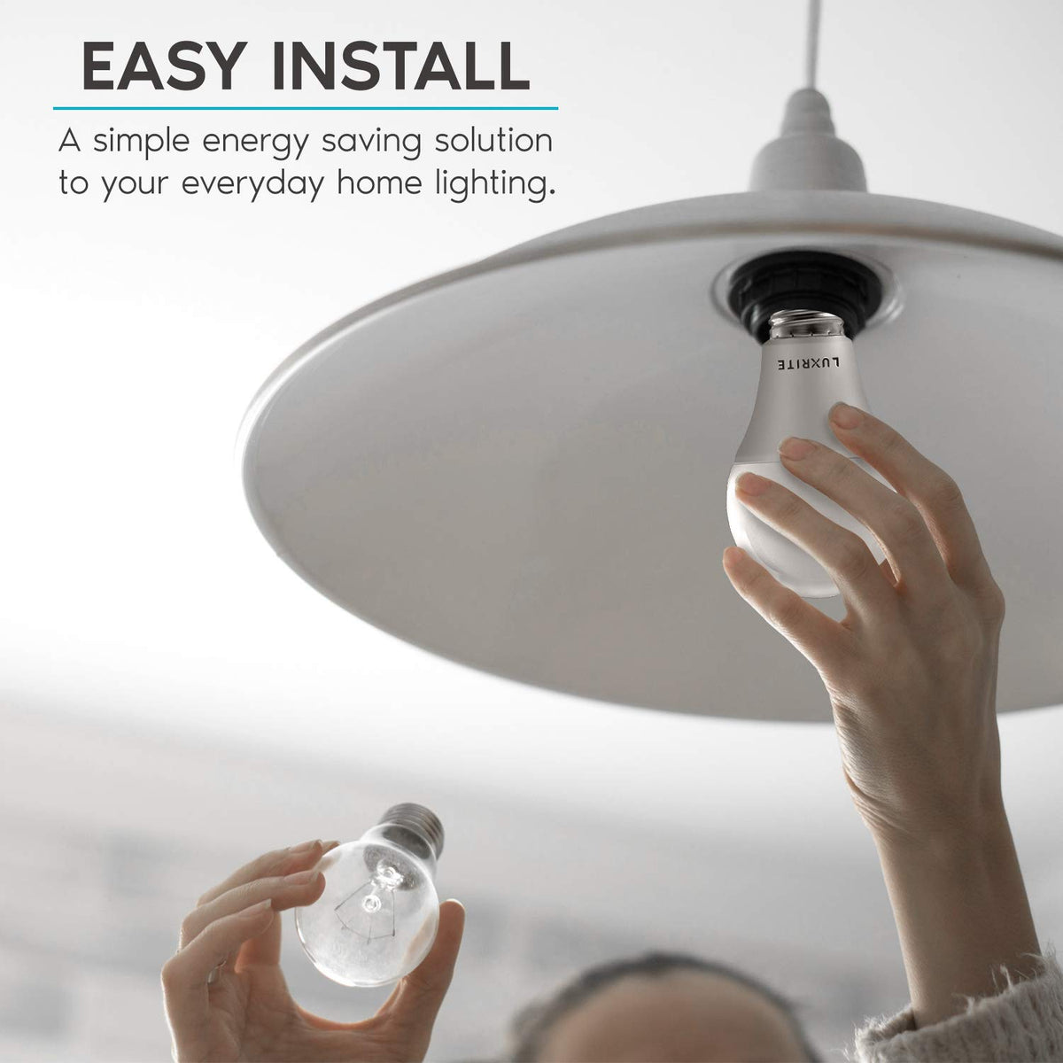 LUXRITE A19 energy-savings 15w reduces electricity while keeping strong illumination
