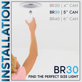 LUXRITE BR30 LED bulbs damp-rated for indoor/outdoor use