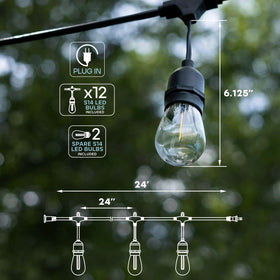 Luxrite easy-install hanging sockets simplify mounting along fences and pergolas