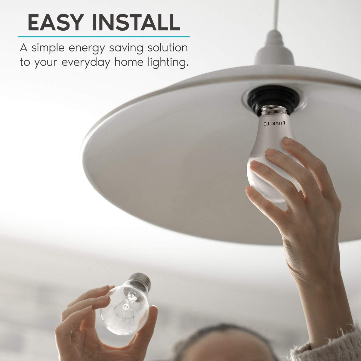 LUXRITE A19 LED bulb 15W saves energy while delivering bright lumens.