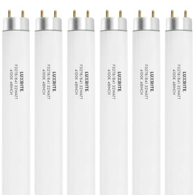 Luxrite F32T8/841 48-inch tube pack6 ready for T8 lighting in commercial spaces.