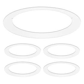 Luxrite goof ring with 8-inch outer diameter hides damaged ceiling holes.