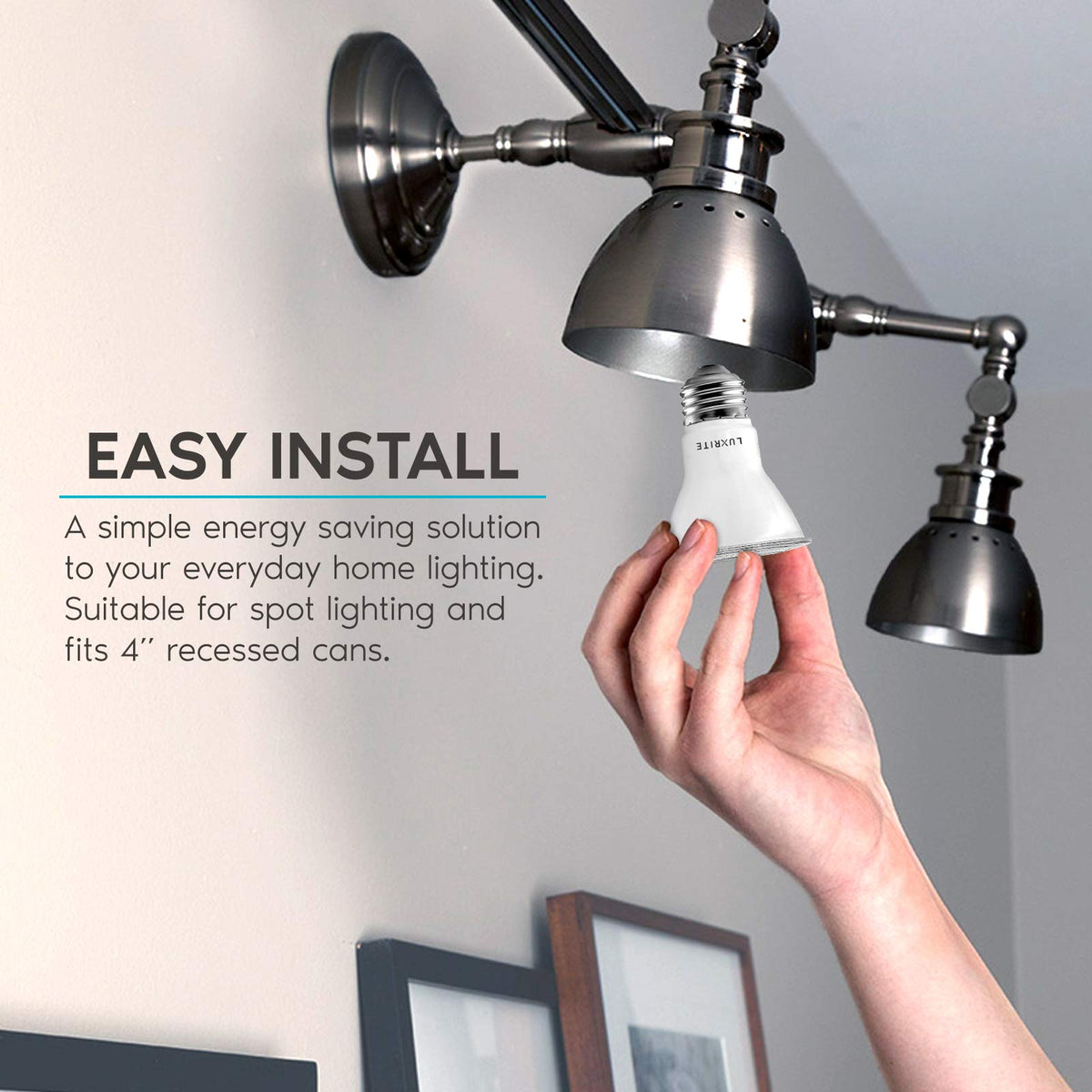 LUXRITE PAR20 LED bulb 7W 500 lumens close-up
