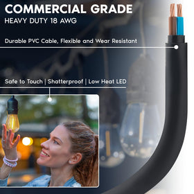 Luxrite linkable system allows 25 strands for expansive outdoor lighting