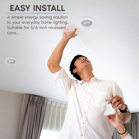 LUXRITE PAR30 flood light bulb emits 2700K warm white glow for cozy spaces.