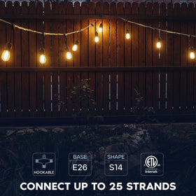 Luxrite S14 LED bulbs are shatterproof for durable outdoor use