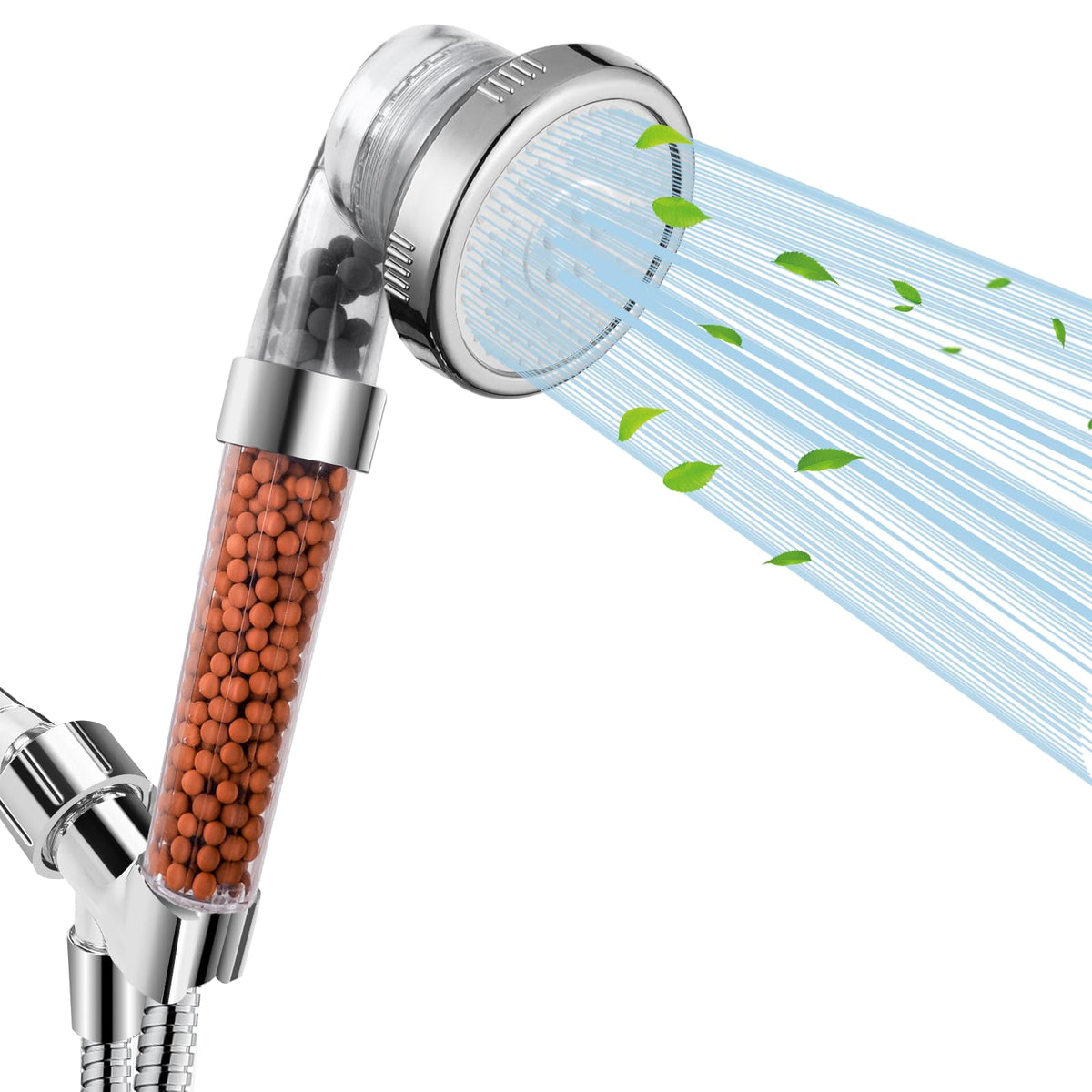 Luxsego filtered shower head with massage panel delivers strong water flow