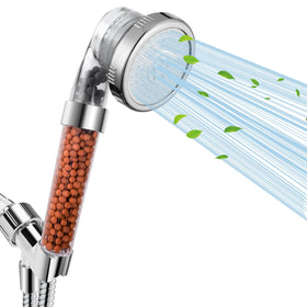 Luxsego filtered shower head with massage panel delivers strong water flow