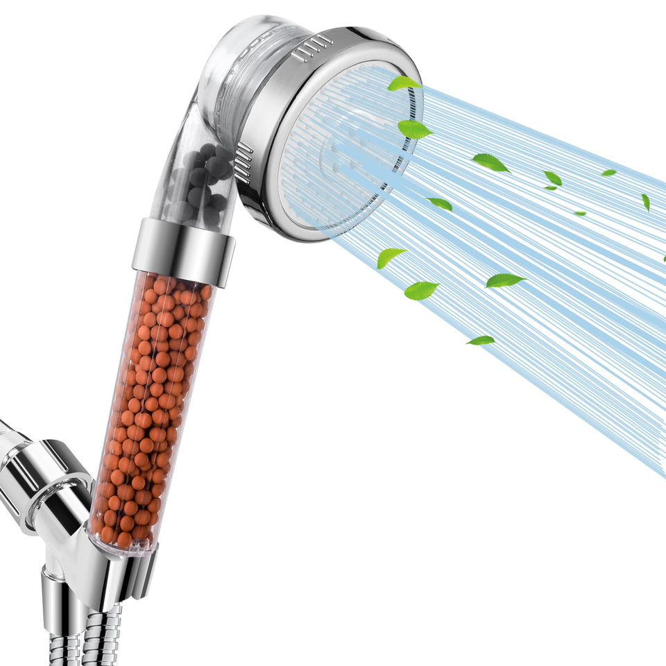 Luxsego filtered shower head with massage panel delivers strong water flow