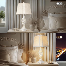 LuxSight Collection whitewashed resin finish blends durability with farmhouse style.