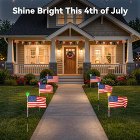 Luxspire patriotic garden light for safe outdoor illumination