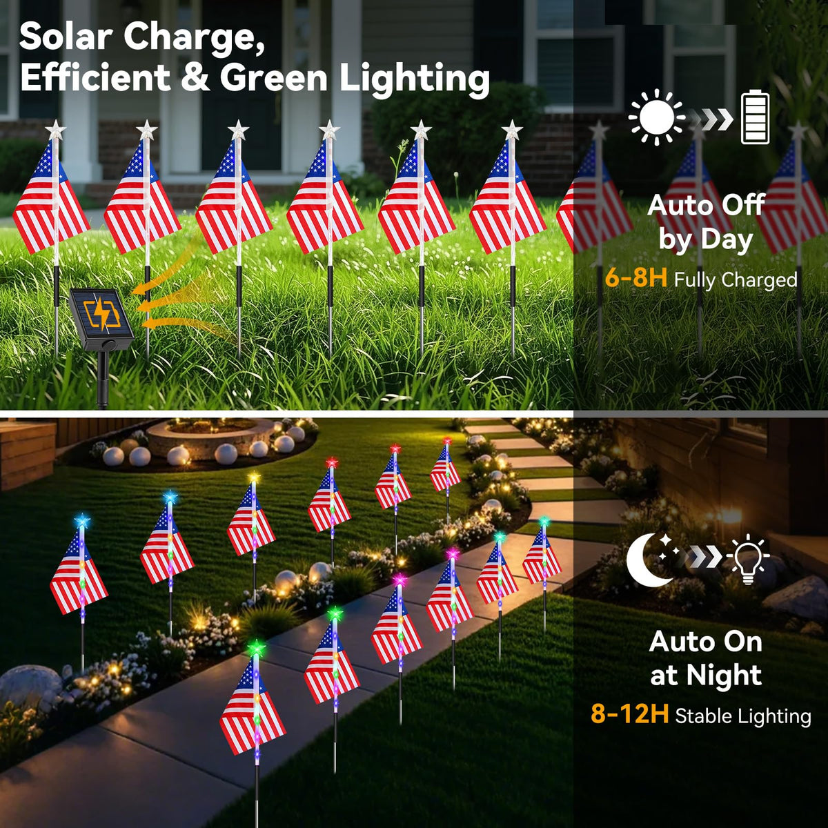 Luxspire waterproof-abs-fabric lights endure wind and rain for year-round patriotic displays