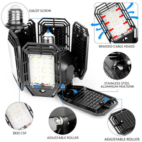 Luyata LED garage light delivers 18000 lumens for bright tasks.