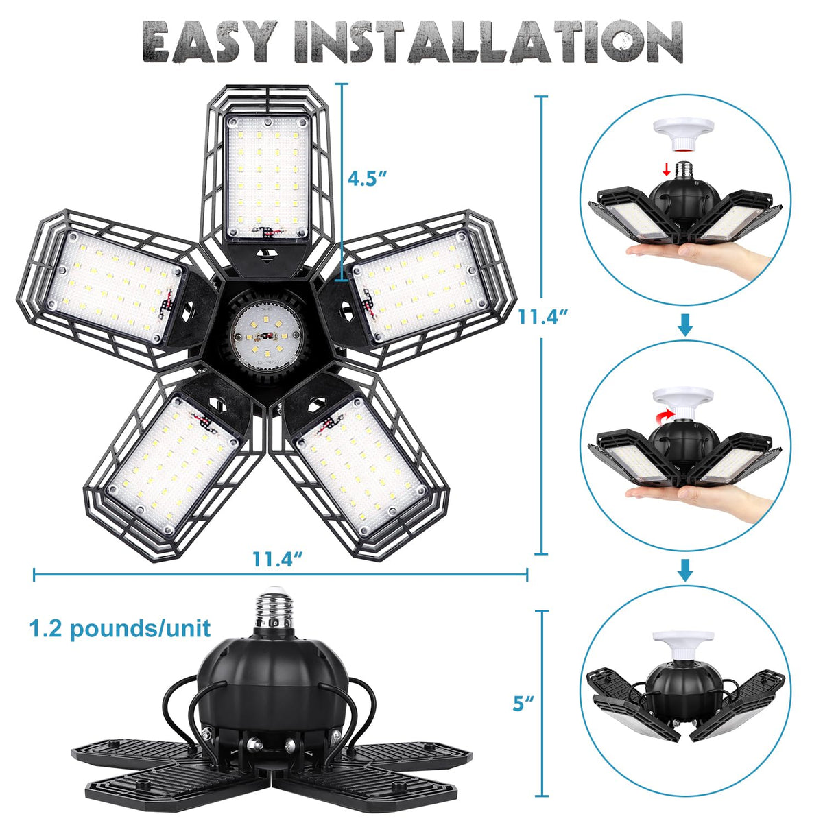 Luyata energy-saving garage light reduces power use while brightening space