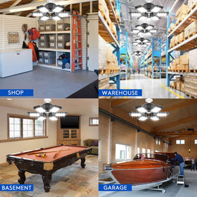 Luyata ideal for garage, basement, workshop, studio lighting.