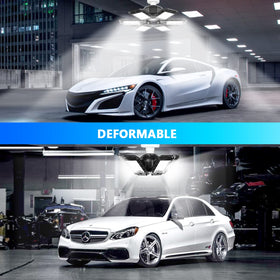 Luyata 6-panel deformable design allows 270-degree light coverage in workspaces.