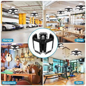 Luyata durable 50,000-hour LED fixture ideal for workshop and basement spaces.
