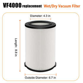 LVJUSEN foam sleeves enhance filtration and debris capture for wet and dry pickup.