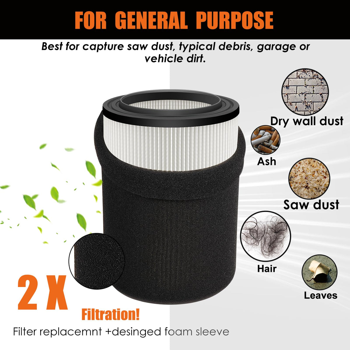 LVJUSEN filter in wet pickup action protects interiors from moisture.