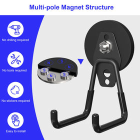 Lvoess garage magnetic hook keeps heavy items within easy reach.