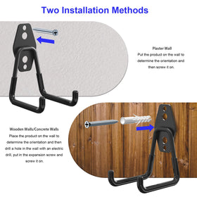 Lvoess installation option with screws for extra wall stability.