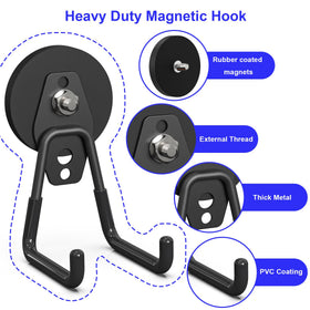 Lvoess magnetic hook with anti-slip coating protects surfaces.