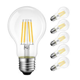 LVWIT A19 LED Filament Bulb 360-degree illumination brightens spaces evenly.