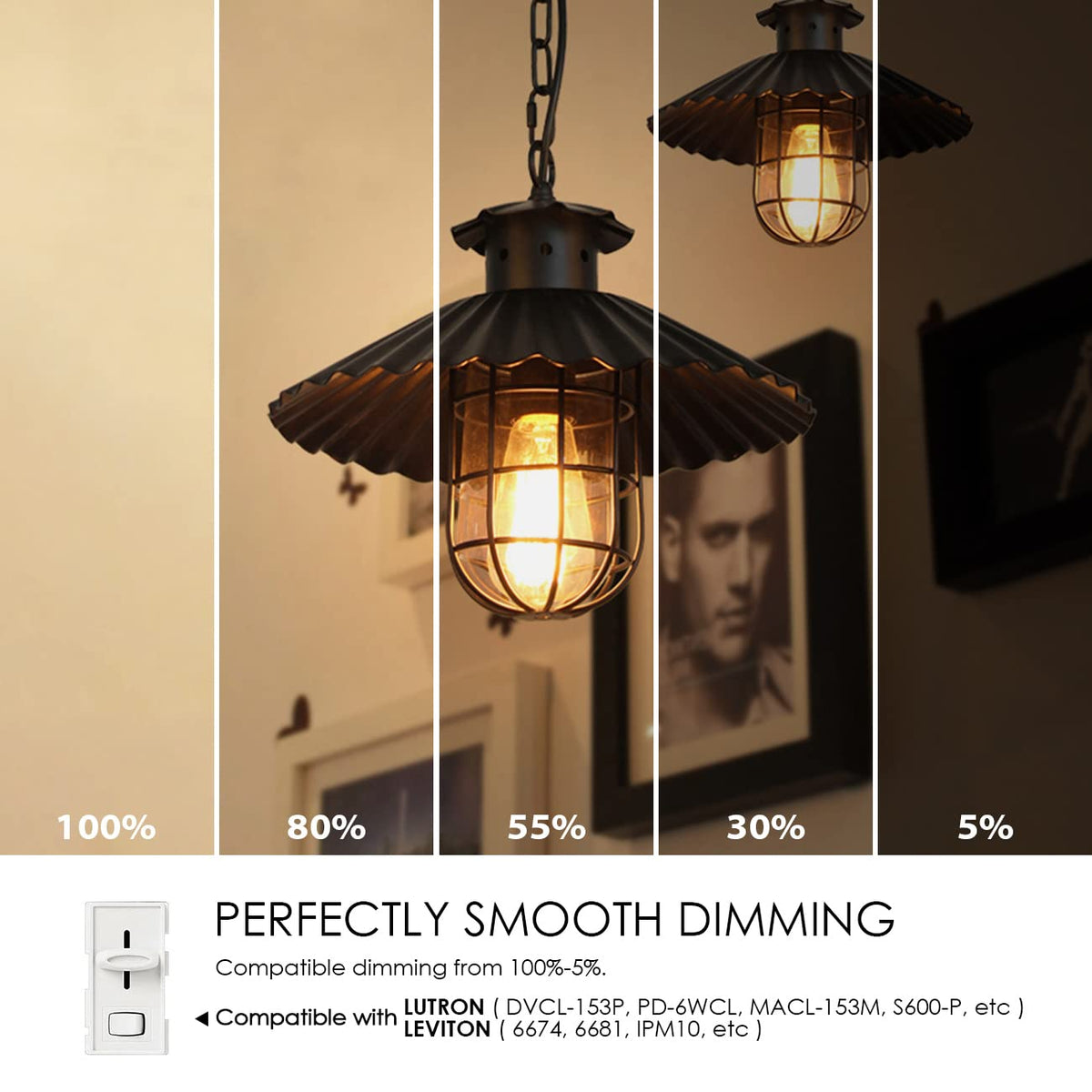 LVWIT retro-style filament bulb adds vintage charm to any room