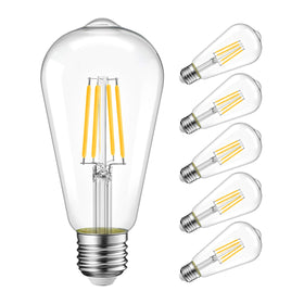 LVWIT vintage Edison bulb with clear glass for energy-efficient, classic lighting
