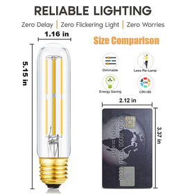 LVYE T10 LED Bulb kitchen counter lighting with warm 3000K glow