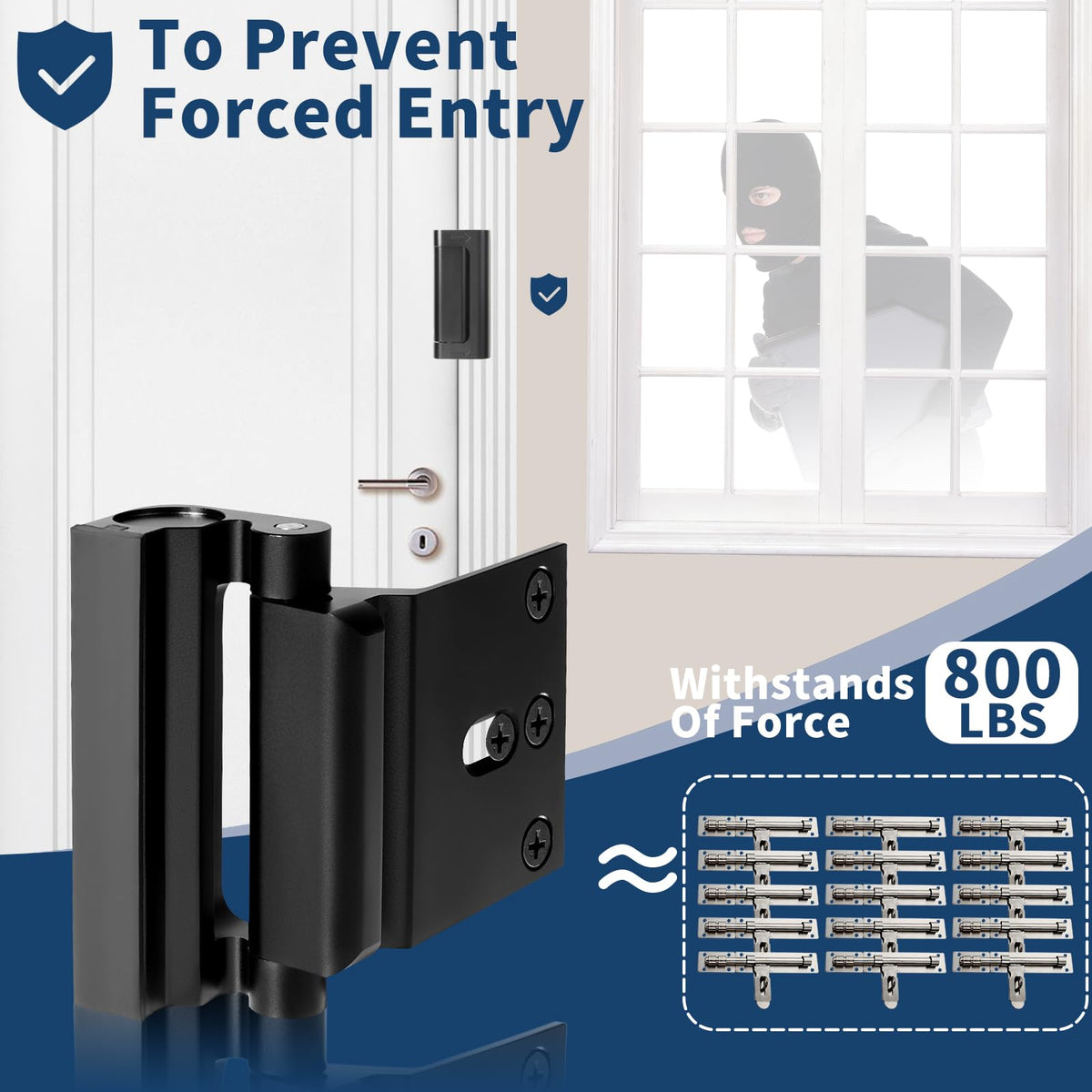 Lvyesea door reinforcement lock installed on door frame