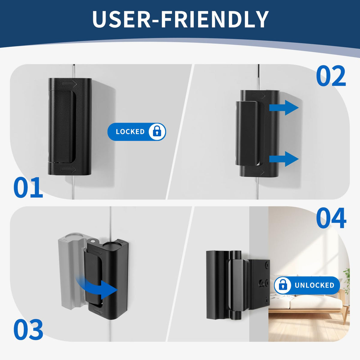 Durable aluminum construction of Lvyesea lock for longevity