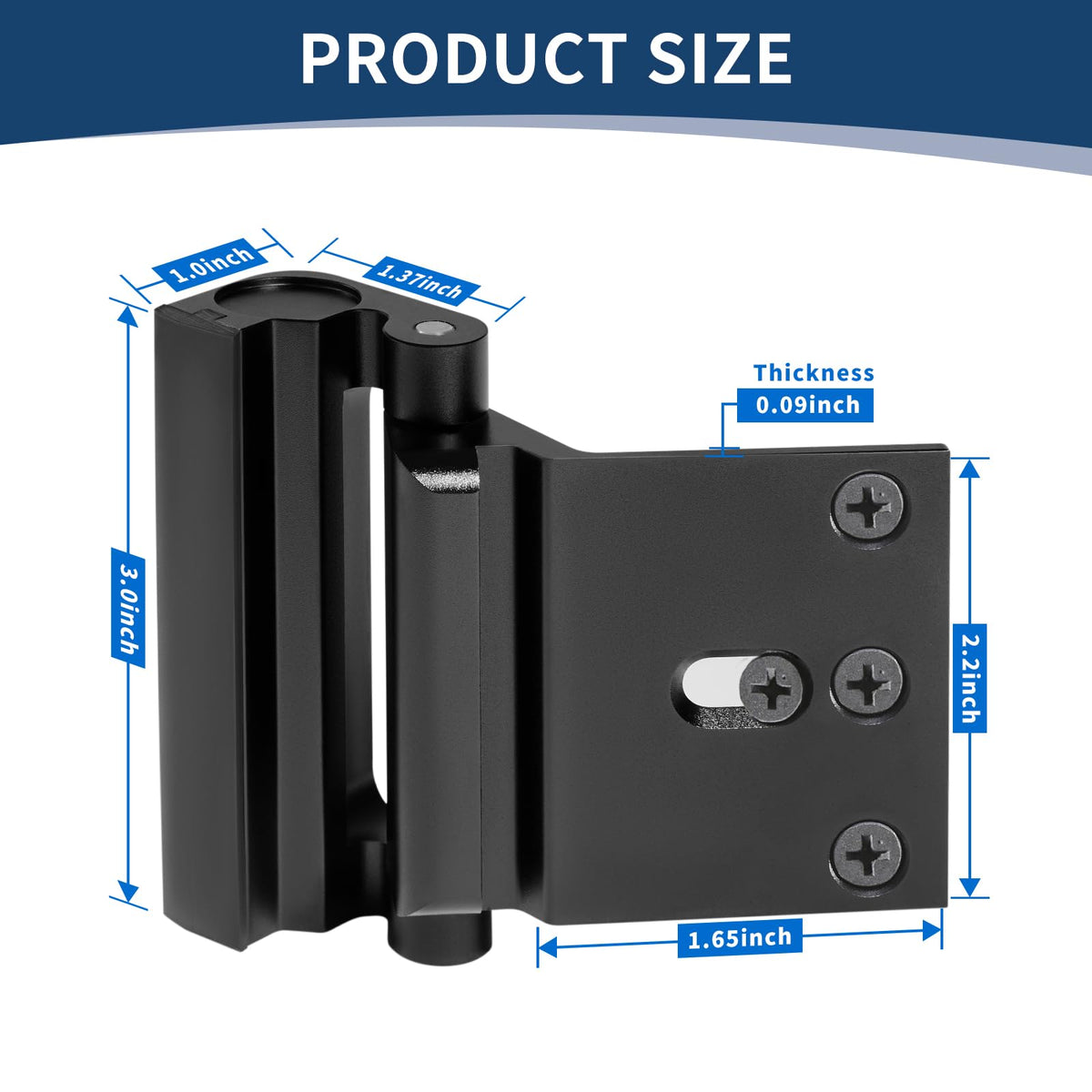 Easy installation with screws and manual included