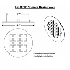LXLOTUS easy install round drain simplifies upgrading without professionals.