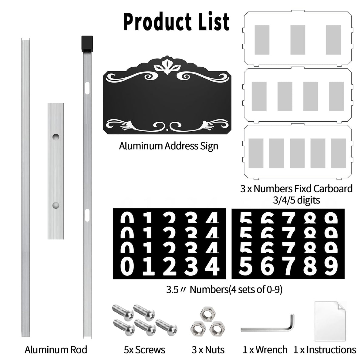 Lxnuinxl address sign weatherproof exterior withstands rain and sun.