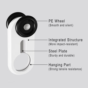 LXSEHN universal track pulley; strong load-bearing for long-term use.