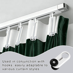 LXSEHN pulley showcasing loaded capacity; strong, long-lasting support for heavy curtains.