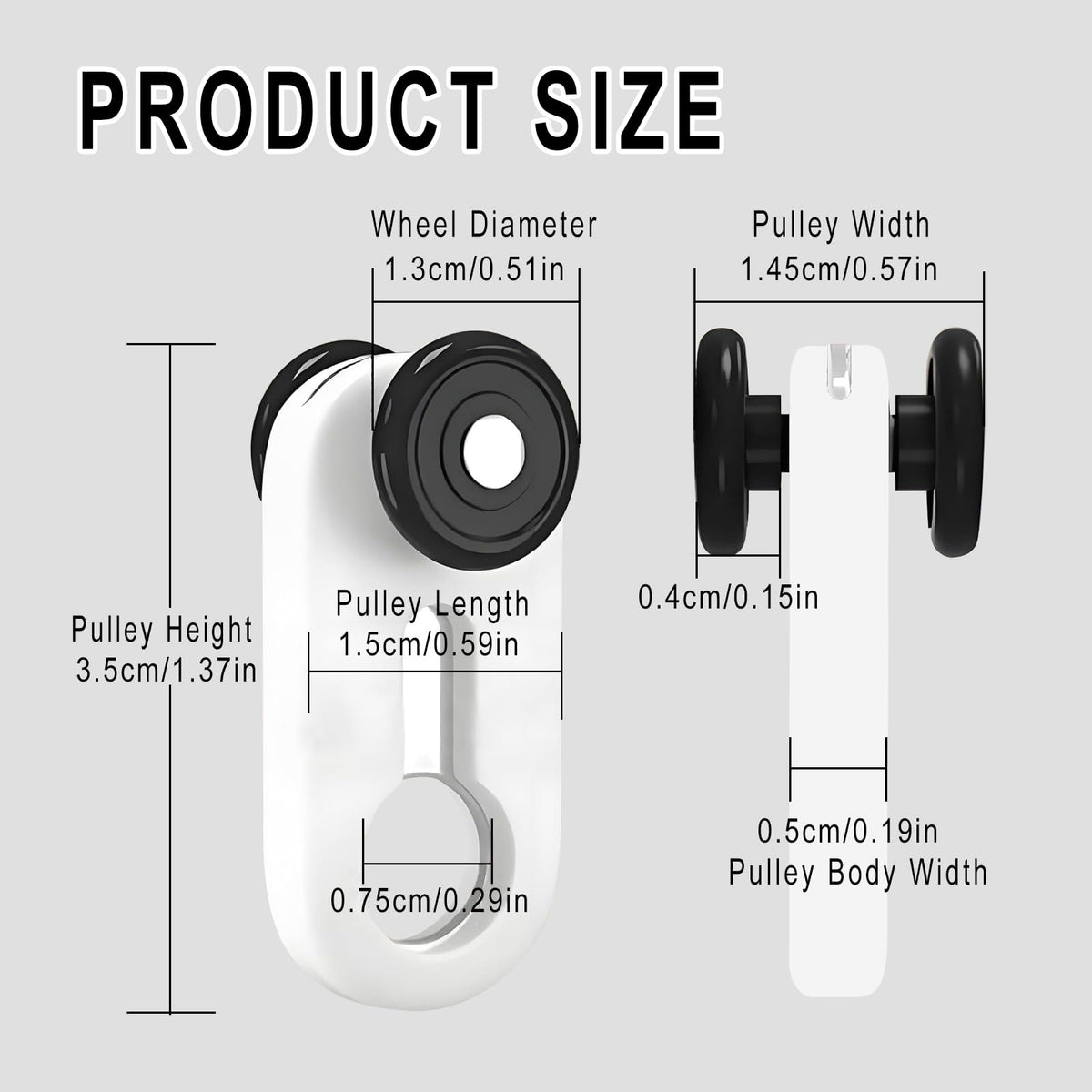 LXSEHN curtain track pulley in package; ready for quick replacement and ongoing reliability.