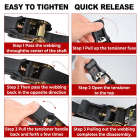 LYASILYHS smooth ratcheting handle simplifies tensioning