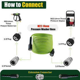 LycorTrade 50ft hose with 38in quick-connect fittings for fast setup
