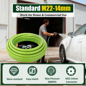 LycorTrade 50ft hose with M22-14mm thread for broad compatibility