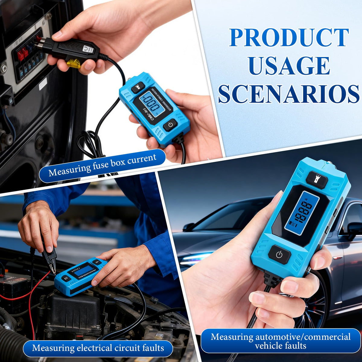 Lyercw car relay tester with LED display for clear status checks
