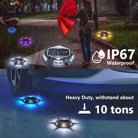 LYHOPE solar deck light IP67 rating ensures reliable weatherproof performance